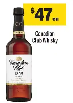 Coles Canadian Club Whisky offer