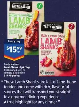 ALDI TASTE NATION LAMB SHANKS offer