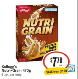 IGA Kellogg's Nutri-Grain 470g offer