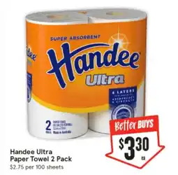 IGA Handee Ultra Paper Towel 2 Pack offer