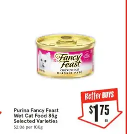 IGA Purina Fancy Feast Wet Cat Food 85g Selected Varieties offer