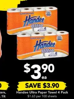 Drakes Handee Ultra Paper Towel 4 Pack offer