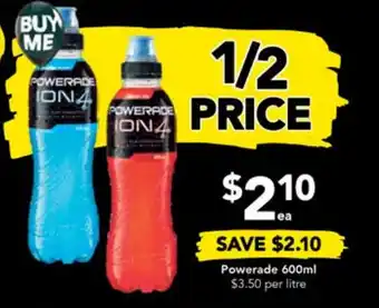 Drakes Powerade 600ml offer