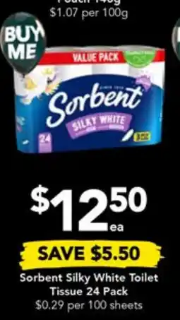 Drakes Sorbent Silky White Toilet Tissue 24 Pack offer