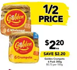 Drakes Golden Crumpets 6 Pack 300g offer
