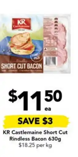 Drakes KR Castlemaine Short Cut Rindless Bacon 630g offer