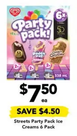 Drakes Streets Party Pack Ice Creams 6 Pack offer
