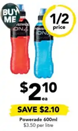 Drakes Powerade 600ml offer