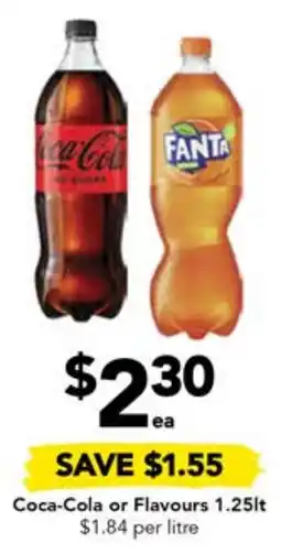Drakes Coca-Cola or Flavours 1.25lt offer