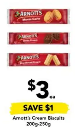 Drakes Arnott's Cream Biscuits 200g-250g offer