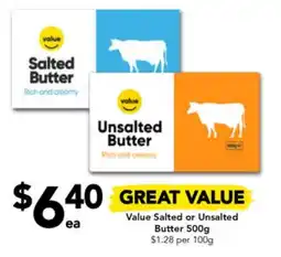 Drakes Value Salted or Unsalted Butter 500g offer