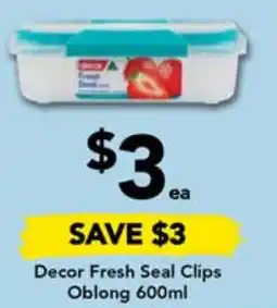 Drakes Decor Fresh Seal Clips Oblong 600ml offer