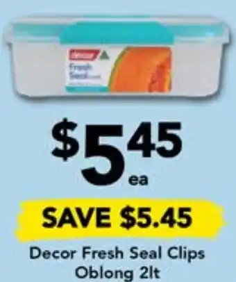 Drakes Decor Fresh Seal Clips Oblong 2lt offer