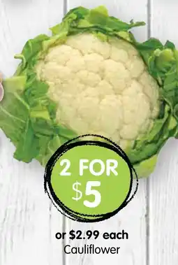 Spudshed Cauliflower offer