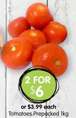 Spudshed Tomatoes Prepacked 1kg offer