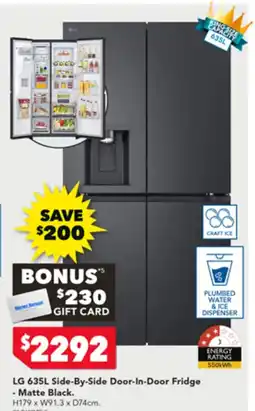 Harvey Norman LG 635L Side-By-Side Door-in-Door Fridge offer