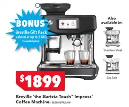 Harvey Norman Breville 'the Barista Touch™ Impress' Coffee Machine offer