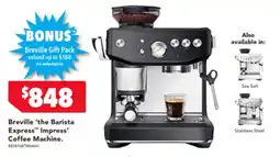 Harvey Norman Breville 'the Barista Express Impress' Coffee Machine. offer