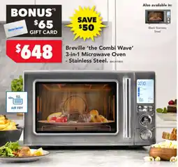 Harvey Norman Breville 'the Combi Wave' 3-in-1 Microwave Oven - Stainless Steel. offer