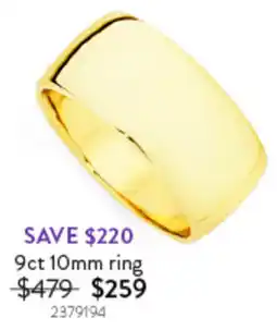Goldmark 9ct 10mm ring offer