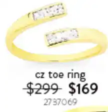 Goldmark cz toe ring offer
