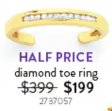 Goldmark diamond toe ring offer
