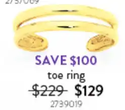 Goldmark toe ring 2739019 offer