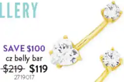 Goldmark cz belly bar offer