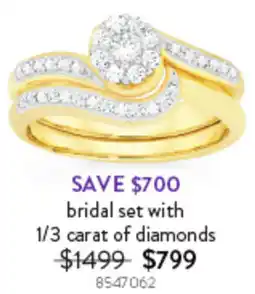 Goldmark bridal set with 1/3 carat of diamonds 8547062 offer