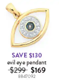 Goldmark evil eye pendant offer