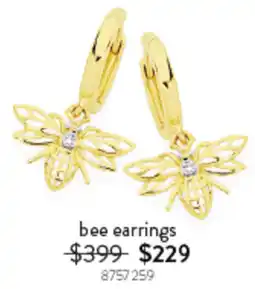 Goldmark bee earrings offer