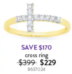 Goldmark cross ring offer