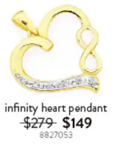 Goldmark infinity heart pendant offer