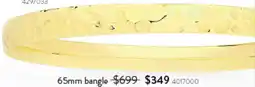 Goldmark 9CT GOLD ON SILVER 65mm bangle offer