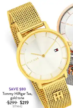 Goldmark Tommy Hilfiger Tea, gold tone offer