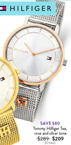 Goldmark Tommy Hilfiger Tea, rose and silver tone offer