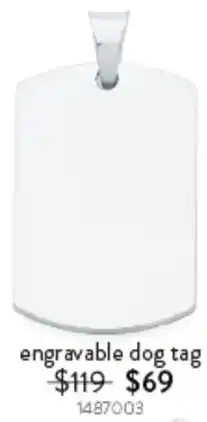 engravable dog tag