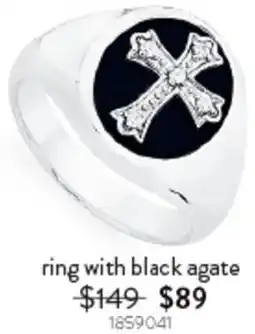 Goldmark ring with black agate offer