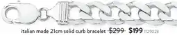 Goldmark italian made 21cm solid curb bracelet 1129028 offer
