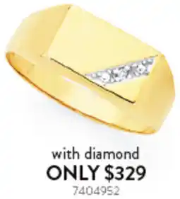 Goldmark SPOIL DAD WITH 9CT GOLD ring with diamond 7404952 offer
