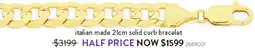Goldmark italian made 21cm solid curb bracelet offer