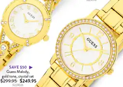 Goldmark Guess Melody, gold tone, crystal set offer
