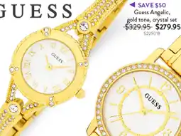 Goldmark Guess Angelic, gold tone, crystal set offer