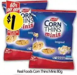 Real Foods Com Thins Minis 80g