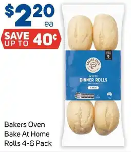Bakers Oven Bake At Home Rolls 4-6 Pack