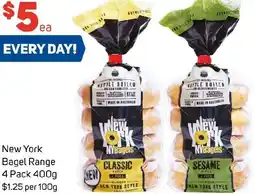 Foodland New York Bagel Range 4 Pack 400g offer