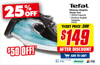 The Good Guys Tefal Ultimate Airglide Steam Iron offer