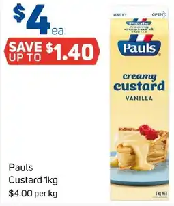 Foodland Pauls Custard 1kg offer