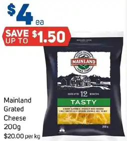 Foodland Mainland Grated Cheese 200g offer