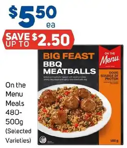 Foodland On the Menu Meals 480-500g offer